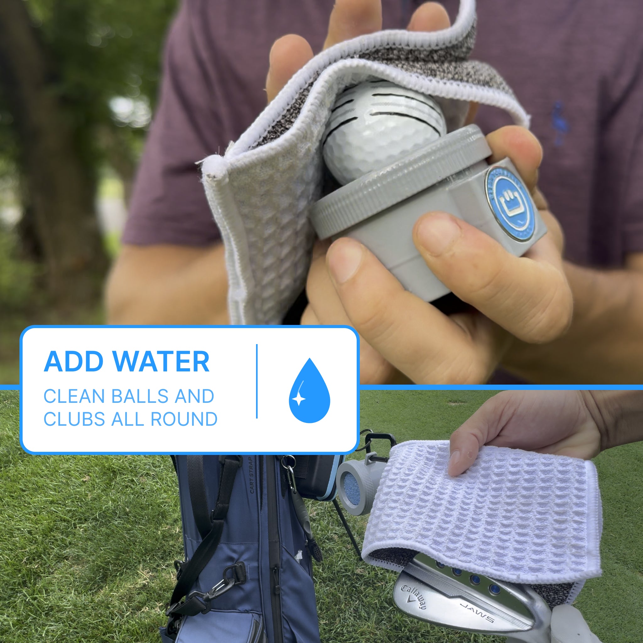 CADDIEO DUO | Portable Golf Ball + Club Cleaner